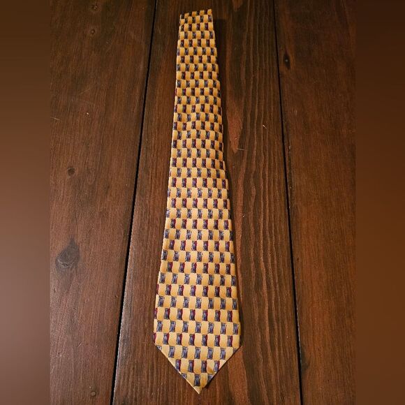 Cocktail Colors Gentleman Necktie 100% Silk Hand Made - Picture 2 of 5